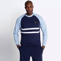 Lyle & Scott Raglan Sweatshirt | Navy Raglan Sleeve Sweatshirt, Lyle & Scott, Raglan Sweatshirt, Lyle Scott, Stripes Design, Puma Jacket