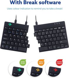 three different types of keyboards with break software on them, including one for the keyboard and two for the mouse