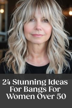 24 stunning ideas for bangs for women over 50. Long Hair With Middle Part Bangs, Minimal Bangs Hair, Sienna Miller Hair Bangs, Middle Age Shag Haircut, Center Part With Bangs, Beth Dutton Bangs Diy, Beth Dutton Haircut, Long Layers Haircut With Bangs, Piecy Bangs With Long Hair