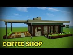 the coffee shop in minecraft is ready to be used as an office or restaurant