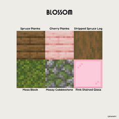 four different types of plants with the words blossom