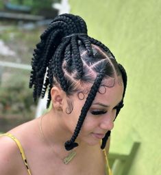 Natural Hair Ponytail, Braids With Shaved Sides, Roll Hairstyle, Knotless Braids, Natural Hair Braids, Hair Braids