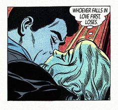 a comic strip with a man kissing a woman