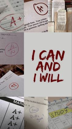 i can and i will written on papers