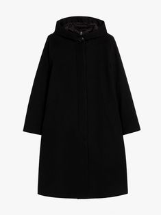 Black wool INNES Storm System hooded coat from MACKINTOSH featuring front button fastening, long sleeves, buttoned cuffs, slip pockets to the sides and classic hood. Hooded Wool Coat, Black Wool Coat, Coat Black, Hooded Coat, Angelina Jolie, Black Wool, Long Coat, Black Coat, Wool Coat