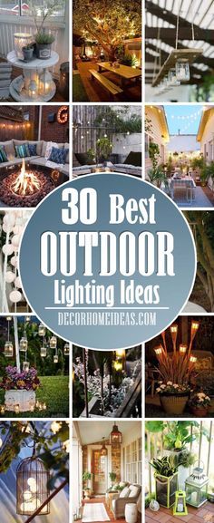 the best outdoor lighting ideas for patios, decks and porches that are easy to do