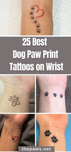 the 25 best dog paw print tattoo designs on wrist tattoos for men and women,