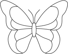 the outline of a butterfly with wings