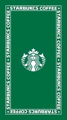 the starbucks coffee logo on a green background