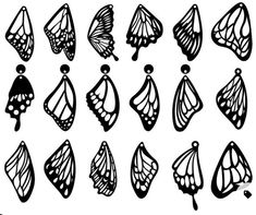 black and white drawing of different types of butterflies on a white background stock photo - budget conscious