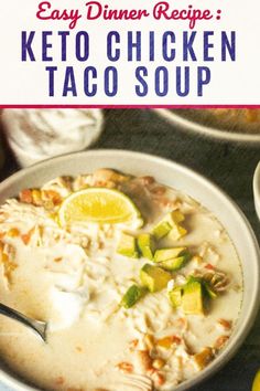 This Crockpot Chicken Taco Soup is a quick, easy, and clean keto recipe perfect for the keto diet for beginners on lazy nights. With simple ingredients and low-carb goodness, this slow-cooker meal is a budget-friendly solution for easy dinners.