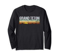 PRICES MAY VARY. Solid colors: 100% Cotton; Heather Grey: 90% Cotton, 10% Polyester; All Other Heathers: 50% Cotton, 50% Polyester Imported Pull On closure Machine Wash If you love hiking in national parks and exploring the great outdoors, you will love our Grand Teton National Park Tshirt. One of the most beautiful locations in the states, this great hiking location is a must see for anyone that loves outdoor adventure. This Vintage Grand Teton National Park Long Sleeve T-Shirt is the perfect gift for anyone who loves camping, hiking, fishing, spending time outdoors, adventuring, exploring nature, getting lost in the woods, and spending time in nature. Lightweight, Classic fit, Double-needle sleeve and bottom hem National Park Tshirt, Ski Shirts, Mountain Shirt, Appalachian Trail, Trending Products, Outdoor Adventure, New Pictures, Types Of Shirts, Funny Shirts