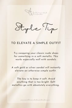 a sign that says style trip to elevate a simple outfit