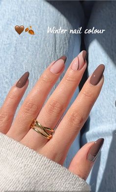 Winter nail polish 🤎 mocha brown aesthetic #nailsofinstagram #nails #winternails #brown #mochabrown #aesthetic Mocha Brown Aesthetic, Gel Polish Nail Designs, Winter Nail Polish, Brown Nails Design, Nail Colors Winter, Nail Colour, Mocha Color, Colorful Nail Designs, Winter Nail