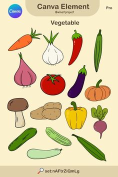 a poster with different vegetables on it