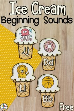 ice cream beginning sounds with free printables