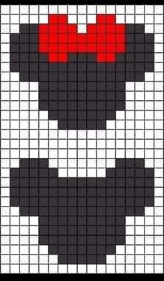 a cross stitch pattern with a black and white cat wearing a red hat on it's head