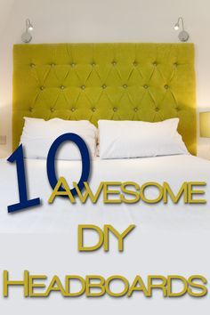 the words 10 awesome diy headboards are shown