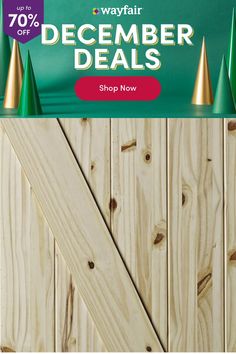 an advertisement for wayfair's december sale is shown in green and gold