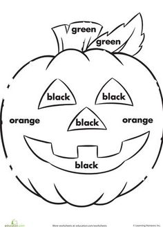 an orange pumpkin with the words black and orange on it, labeled in different languages