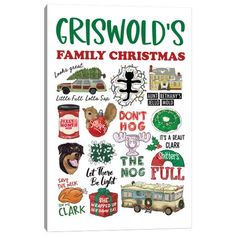 a christmas card with the words griswold's family christmas on it