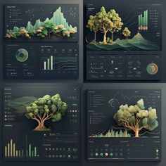 the info sheet is designed to look like trees and mountains