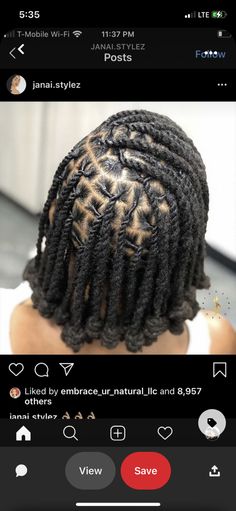 Two Strand Twist Locs With Weave, Loc Styles For Black Women Short, Short Loc Bob, Medium Loc Styles Women, Loc Knots, Locs Styles, Short Locs