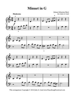 sheet music with the words minute in g