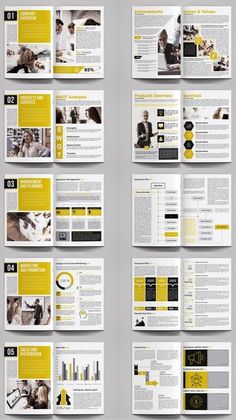 an image of a brochure with yellow accents