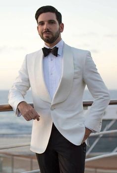 Social Outfits, Gentlemen Outfit, Mens Evening Wear, Black Suit Wedding, Black And White Tuxedo, White Shawl