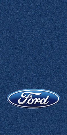 the ford logo is shown on a blue background