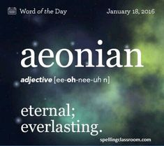 the words aeonnan are written in white on a black background with green and blue stars