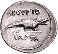 a coin with an image of a crocodile on the front and side, which reads'segui to canta '