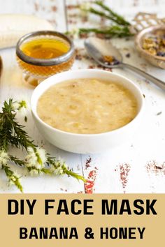 Homemade face mask for glowing skin, easy DIY recipe, natural Banana face mask with honey great for acne, wrinkles, and glow. This all-natural, highly nourishing and soothing banana honey face mask will leave your skin younger-looking, glowing and flawless! Face Mask With Honey, Diy Honey Mask, Glowing Skin Homemade, Diy Wrinkle Cream, Face Mask For Glowing Skin, Mask For Glowing Skin, Banana Mask, Banana Honey