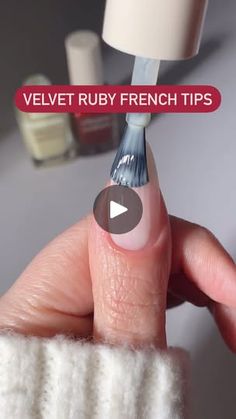 16K views · 2K reactions | Trending now: velvet french tips 💋

[AD/ Paid Partnership]

Take the velvet trend up a notch by creating this gorgeous french tip design using @cirquecolors colors Milk Glass, Ruby Slipper and adding Molten Metal RTW Nail Art Stickers as accents.

#CirqueColors #holidaynails #nails #nailinspo #frenchtips #rednails | 𝐒𝐀𝐑𝐀𝐇 | Nail Design & Inspiration