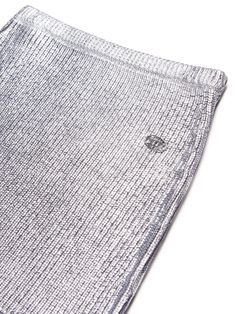 silver wool skirt wool blend knitted construction metallic effect Oval D logo plaque elasticated waistband A-line straight hemComposition: Wool, 100% Diesel Skirts, D Logo, Skirt Wool, Kenzo Kids, Wool Skirt, Denim Design, Stella Mccartney Kids, Wool Skirts, Luxury Shop