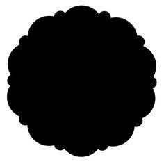 a black and white silhouette of a round object on a white background, it appears to be in the shape of a circle