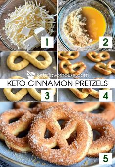 the steps to making keto cinnamon pretzels