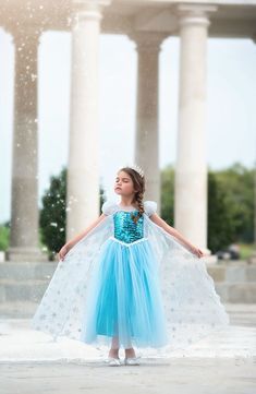 Ice Queen Costume-Shop Ice Queen Dress Online Ice Queen Dress, Ice Queen Costume, Pink Princess Dress, Girls Fall Dresses, Ice Dresses, Elsa Dress, Princess Dress Up, Queen Costume, Girls Dress Up