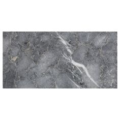 a marble tile with grey and white veining on it's sides, in an angled view