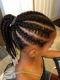 African American Braided Hairstyles, African American Braids, Hacks Beauty, Cute Braided Hairstyles, Braided Ponytail Hairstyles, Black Kids Hairstyles, Makeup Hacks