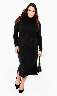 DRESS HANNAH SWEATER Knit Machine, Classy Style, Woman Within, Plus Size Fashion For Women, Roll Neck, Plus Size Dress, Plus Size Casual, Fashion Classy, Neck Designs