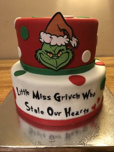 the grinch who stole our hearts cake