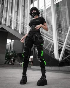 Futuristic Clothing, Techwear Pants, Cyberpunk Fashion, Looks Black, Swaggy Outfits