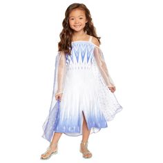 Disney Frozen 2 Frozen Elsa The Snow Queen Dress | Nebraska Furniture Mart Elsa White Dress, Elsa Costume For Kids, White Dress Costume, Frozen 2 Elsa Dress, Elsa Halloween, Snow Queen Dress, Dress Up Wardrobe, Film Frozen, Princess Elsa Dress