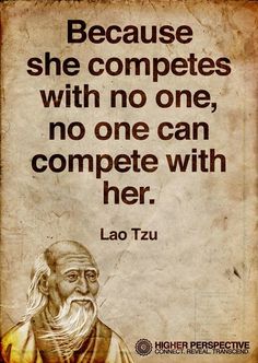 an old man with long white hair and beard in front of a quote from lao tzu