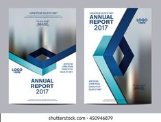 a set of brochure design templates for annual report and annual report with abstract shapes