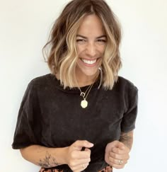 Bob Money Piece, Style Bob, Money Piece, Modern Haircuts, Long Bob Haircuts, Brown Blonde Hair, Bob Hair, Ombre Hair