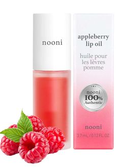 NOONI Korean Lip Oil - Appleberry | Lip Stain, Gift, Long-Lasting, Moisturizing, Plumping, Revitalizing for Dry Lips, Waterproof, No Peel Off, Korean Lip Tint, Red Tinted Lips, 0.12 Fl Oz Apple Water, Korean Lip Tint, Lips Essentials, Minimalist Skincare, Raspberry Extract, Korean Lips, Healing Ointment, Raspberry Fruit