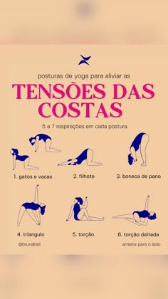 a poster with instructions on how to do the splits in spanish and english, as well as an image of a woman doing yoga